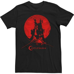 �A�j���L�����N�^�[ �����Y �g�b�v�X T�V���c Licensed Character Men's Castlevania Moon Eyes Anime Poster Group Shotee Black �u���b�N