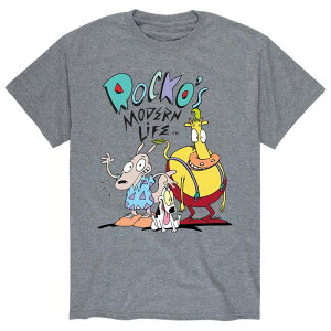 �A�j���L�����N�^�[ �����Y �g�b�v�X T�V���c Licensed Character Men's Rocko's Modern Life Group Tee Grey 2 �O���[