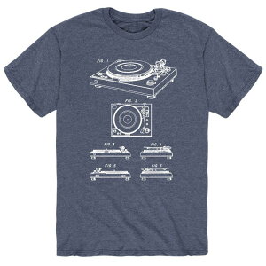 �A�j���L�����N�^�[ �����Y �g�b�v�X T�V���c Licensed Character Men's Turntable Diagram Tee Heather Blue �w�U�[