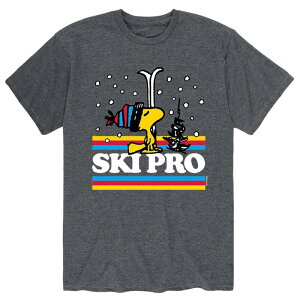 �A�j���L�����N�^�[ �����Y �g�b�v�X T�V���c Licensed Character Men's Peanuts Woodstock Ski Pro Tee Gray �O���[