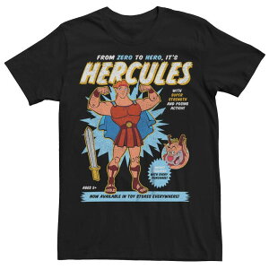 �f�B�Y�j�[ �����Y �g�b�v�X T�V���c Disney's Hercules Men's Action Figure Poster Tee Black �u���b�N