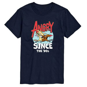 �A�j���L�����N�^�[ �����Y �g�b�v�X T�V���c �g�[�� �O���t�B�b�N Licensed Character Big & Tall Angry Beavers Since The '90s Graphic Tee Navy �l�C�r�[