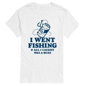 �A�j���L�����N�^�[ �����Y �g�b�v�X T�V���c �O���t�B�b�N Licensed Character Men's Went Fishing Caught A Buzz Graphic Tee White �z���C�g