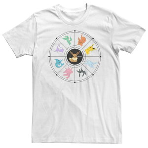 �A�j���L�����N�^�[ �����Y �g�b�v�X T�V���c �g�[�� �O���t�B�b�N Licensed Character Big & Tall Pokemon Eeveevolution Tarot Card Graphic Tee White �z���C�g