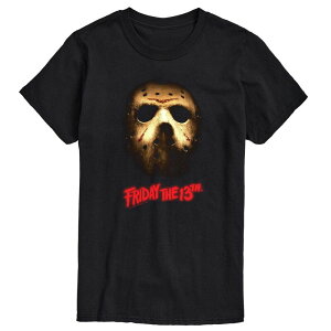 �A�j���L�����N�^�[ �����Y �g�b�v�X T�V���c �g�[�� �O���t�B�b�N Licensed Character Big & Tall Friday The 13th Dark Mask Graphic Tee Black �u���b�N