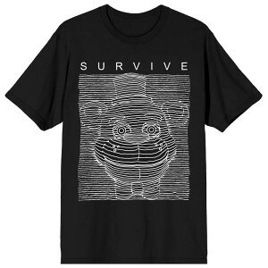 �A�j���L�����N�^�[ �����Y �g�b�v�X T�V���c �O���t�B�b�N Licensed Character Men's Five Nights at Freddy's Survive Radio Line Sketch Graphic Tee Black �u���b�N