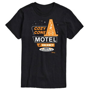 �f�B�Y�j�[ �s�N�T�[ �����Y �g�b�v�X T�V���c �O���t�B�b�N Disney / Pixar's Cars Men's Cozy Cone Motel Graphic Tee Black �u���b�N