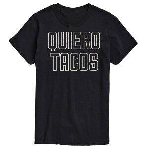 �A�j���L�����N�^�[ �����Y �g�b�v�X T�V���c �O���t�B�b�N Licensed Character Men's Quiero Tacos Graphic Tee Black �u���b�N