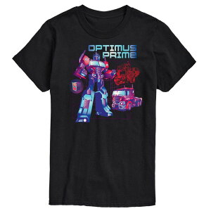 �A�j���L�����N�^�[ �����Y �g�b�v�X T�V���c Licensed Character Men's Transformers Optimus Prime Tee Black �u���b�N
