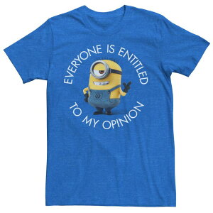 �A�j���L�����N�^�[ �����Y �g�b�v�X T�V���c �~�j Licensed Character Men's Minions My Opinion Tee Royal Heather �w�U�[