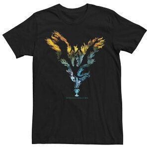 �A�j���L�����N�^�[ �����Y �g�b�v�X T�V���c Licensed Character Men's Goblet Ofire Dragon Silhouettee Black �u���b�N