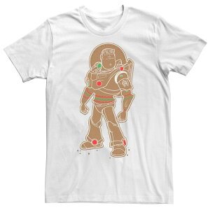 �f�B�Y�j�[ �s�N�T�[ �����Y �g�b�v�X T�V���c Disney / Pixar's Toy Story Buzz Lightyear Men's Christmas Cookie Tee White �z���C�g