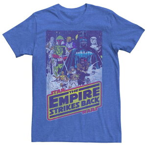 �X�^�[ �E�H�[�Y �����Y �g�b�v�X T�V���c �G���p�C�A Men'star Wars Empire Strikes Back Villain Poster Tee Royal Heather �w�U�[