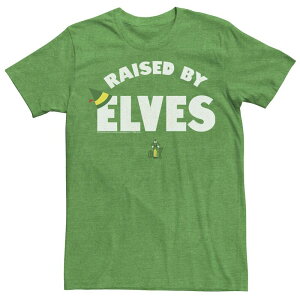 �A�j���L�����N�^�[ �����Y �g�b�v�X T�V���c �O���t�B�b�N Licensed Character Men's Elf Raised By Elves Text Poster Graphic Tee Kelly Heather �w�U�[