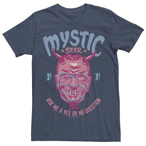 �A�j���L�����N�^�[ �����Y �g�b�v�X T�V���c Licensed Character Men's Twilight Zone Mystic Seer Yes Or No Tee Navy Heather �w�U�[