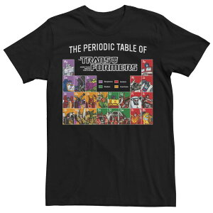 �A�j���L�����N�^�[ �����Y �g�b�v�X T�V���c Licensed Character Men's Transformers The Periodic Table Of Transformers Tee Black �u���b�N