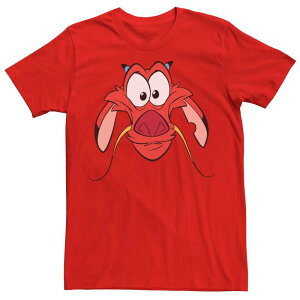 �f�B�Y�j�[ �����Y �g�b�v�X T�V���c Disney's Mulan Mushu Men's Big Face Tee Red ���b�h