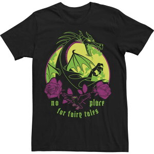 �f�B�Y�j�[ �����Y �g�b�v�X T�V���c ���[�X Disney'sleeping Beauty Maleficent Men's Dragono Place For Fairy Tales Tee Black �u���b�N
