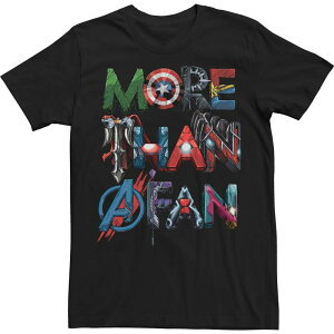 �A�j���L�����N�^�[ �����Y �g�b�v�X T�V���c �g�[�� Licensed Character Big & Tall Marvel More Than A Fan Character Letter Text Word Stack Tee Black �u���b�N