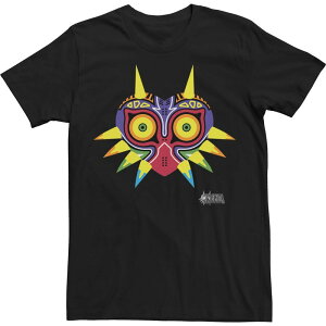 �A�j���L�����N�^�[ �����Y �g�b�v�X T�V���c �g�[�� ���S Licensed Character Big & Tall Nintendo Legend Of Zelda Majoras Mask Portrait Logo Tee Black �u���b�N