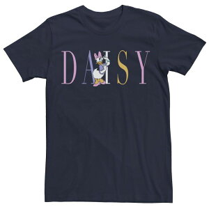 �f�B�Y�j�[ �����Y �g�b�v�X T�V���c Disney's Mickey And Friends Daisy Duck Simple Text Men's Tee Navy �l�C�r�[