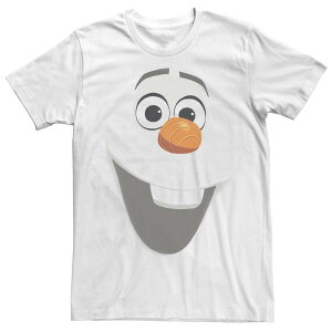 �f�B�Y�j�[ �����Y �g�b�v�X T�V���c �g�[�� Disney's Frozen Olaf Big & Tall Big Face Tee White �z���C�g