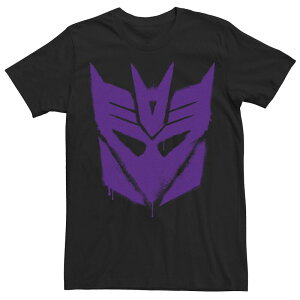 �A�j���L�����N�^�[ �����Y �g�b�v�X T�V���c �g�[�� ���S Licensed Character Big & Tall Transformers Decepticon Graffiti Logo Tee Black �u���b�N
