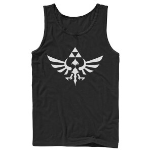 �A�j���L�����N�^�[ �����Y �g�b�v�X T�V���c Licensed Character Men's Nintendo The Legend Of Zelda Triforce Stamp Tank Top Black �u���b�N