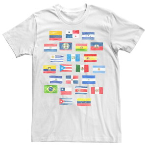�A�j���L�����N�^�[ �����Y �g�b�v�X T�V���c Licensed Character Men's Hispanic Heritage Flag Collage Tee White �z���C�g