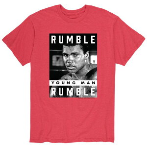 �A�j���L�����N�^�[ �����Y �g�b�v�X T�V���c Licensed Character Men's Ali Rumble In The Jungle BW Tee Heathered �w�U�[