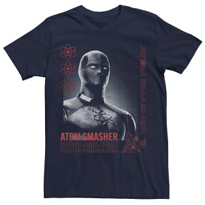 �A�j���L�����N�^�[ �����Y �g�b�v�X T�V���c Licensed Character Men's DComics Black Adam Black Atom Glow Typography Tee Navy �l�C�r�[