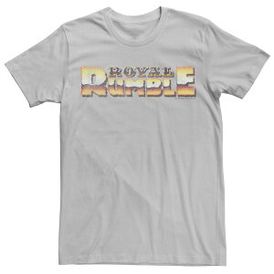 �A�j���L�����N�^�[ �����Y �g�b�v�X T�V���c Licensed Character Men's WWE Royal Rumble Golden Typography Tee Silver �V���o�[