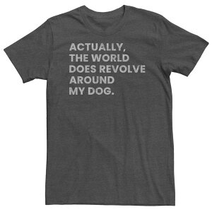 �A�j���L�����N�^�[ �����Y �g�b�v�X T�V���c �g�[�� �O���t�B�b�N Licensed Character Big & Tall Actually The Worldoes Revolve Around My Dographic Tee Black �u���b�N