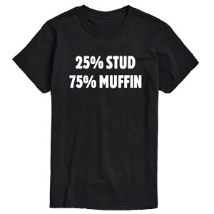 �A�j���L�����N�^�[ �����Y �g�b�v�X T�V���c �g�[�� �O���t�B�b�N Licensed Character Big & Tall 25 Percent Stud 75 Percent Muffin Graphic Tee Black �u���b�N