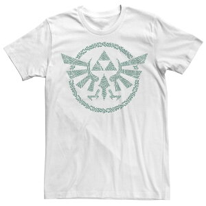 �A�j���L�����N�^�[ �����Y �g�b�v�X T�V���c �g�[�� �O���t�B�b�N Licensed Character Big & Tall Nintendo Legend of Zelda: Tears of the Kingdom Hyrule Crest Graphic Tee White �z���C�g