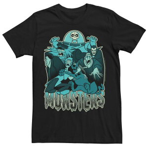 �A�j���L�����N�^�[ �����Y �g�b�v�X T�V���c �O���t�B�b�N Licensed Character Men'scooby Doo Blue Hue Monsters Portrait Graphic Tee Black �u���b�N