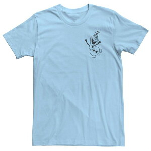 �f�B�Y�j�[ �����Y �g�b�v�X T�V���c Disney's Frozen Olaf Men'simple Outline Portraitee Light Blue �u���[