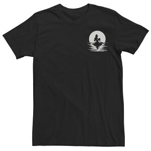 �f�B�Y�j�[ �����Y �g�b�v�X T�V���c Men's Disney's The Little Mermaid Moon Lit Stamp Tee Black �u���b�N