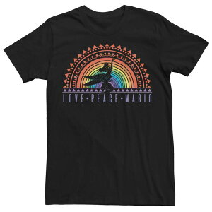 �f�B�Y�j�[ �����Y �g�b�v�X T�V���c �O���t�B�b�N Disney's Tinker Bellove Peace Magic Rainbow Men's Graphic Tee Black �u���b�N