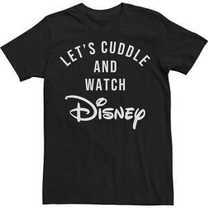�f�B�Y�j�[ �����Y �g�b�v�X T�V���c ���S Disney's Men's Let's Cuddle Disney Logo Tee Black �u���b�N