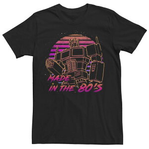 �A�j���L�����N�^�[ �����Y �g�b�v�X T�V���c �g�[�� Licensed Character Big & Tall Transformers Evergreen 80's Baby Poster Tee Black �u���b�N