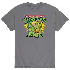 �A�j���L�����N�^�[ �����Y �g�b�v�X T�V���c Licensed Character Men's Teenage Mutant Ninja Turtles Pizza Dudes Tee Gray �O���[