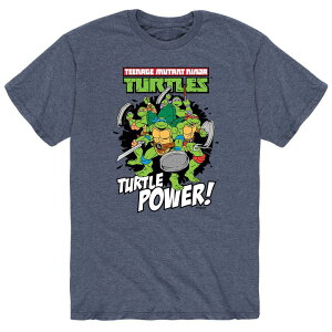 �A�j���L�����N�^�[ �����Y �g�b�v�X T�V���c Licensed Character Men's Teenage Mutant Ninja Turtles Turtle Power Tee Blue �u���[