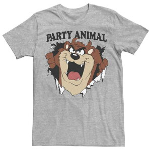�A�j���L�����N�^�[ �����Y �g�b�v�X T�V���c Licensed Character Men's Looney Tunes Taz Party Animal Breakthrough Portraitee Athletic Heather �w�U�[