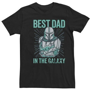 �A�j���L�����N�^�[ �����Y �g�b�v�X T�V���c �g�[�� Licensed Character Big & Tall Star Wars The Mandalorian Mando And Grogu Poster Tee Black �u���b�N