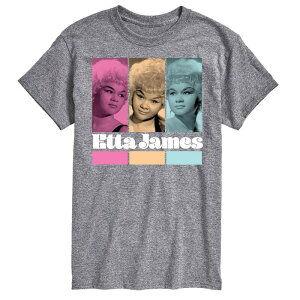 �A�j���L�����N�^�[ �����Y �g�b�v�X T�V���c �g�[�� Licensed Character Big & Tall Etta James Grid Tee Gray �O���[