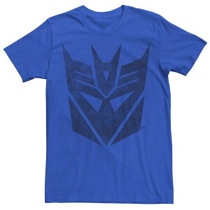 �A�j���L�����N�^�[ �����Y �g�b�v�X T�V���c ���S �O���t�B�b�N Licensed Character Men's Transformers Decepticons Distressed Logo Graphic Tee Royal