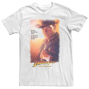 �A�j���L�����N�^�[ �����Y �g�b�v�X T�V���c �O���t�B�b�N Licensed Character Men's Indiana Jones And the Last Crusade Movie Poster Graphic Tee White �z���C�g