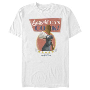 �f�B�Y�j�[ �s�N�T�[ �����Y �g�b�v�X T�V���c �O���t�B�b�N Disney / Pixar's Ratatouille Anyone Can Cook Poster Men's Graphic Tee White �z���C�g