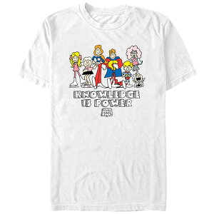 �A�j���L�����N�^�[ �����Y �g�b�v�X T�V���c �O���t�B�b�N Licensed Character Men'schoolhouse Rock! Knowledge Is Power Group Graphic Tee White �z���C�g
